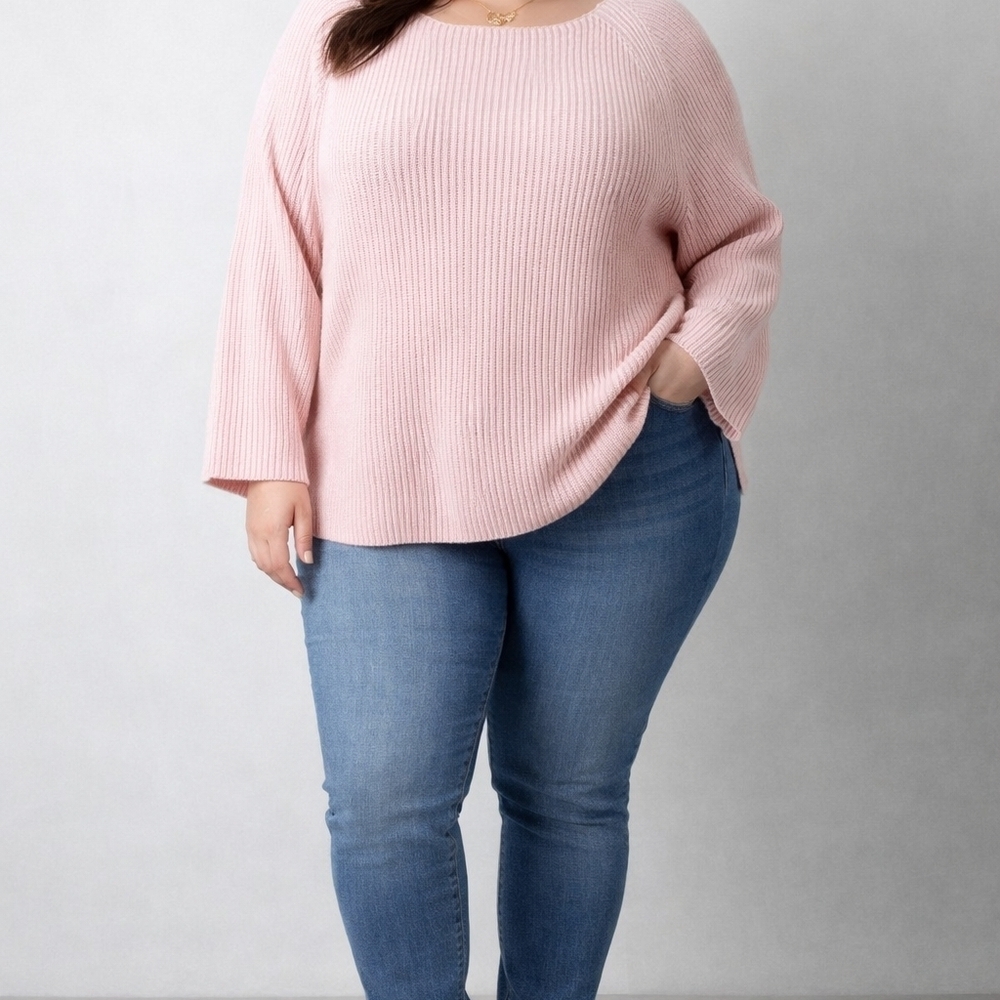 Lou & Grey Soft Pink Crew Neck Sweater